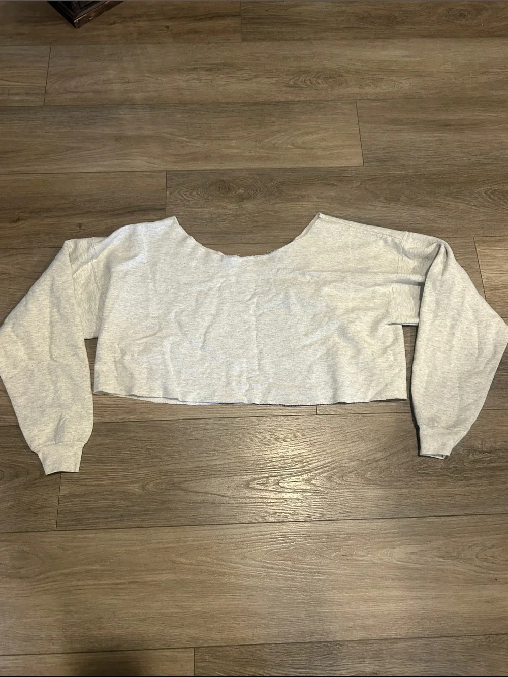 Roasted Graphic Cropped Sweatshirt Light‎ Heather Gray Size Large